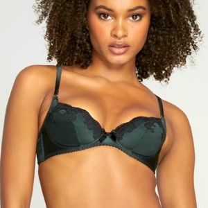 AGENT PROVOCATEUR wired lace silk satin bra 32 DD